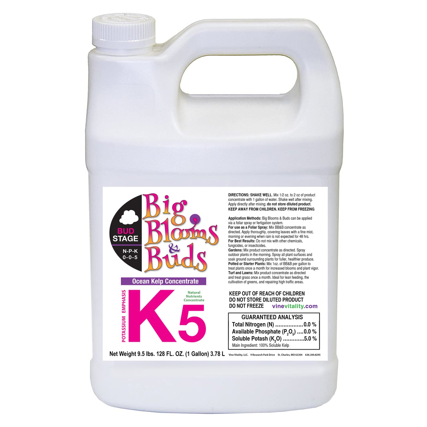 Big Blooms & Buds K5 Nutrient Rich Ocean Kelp Concentrate 0-0-5