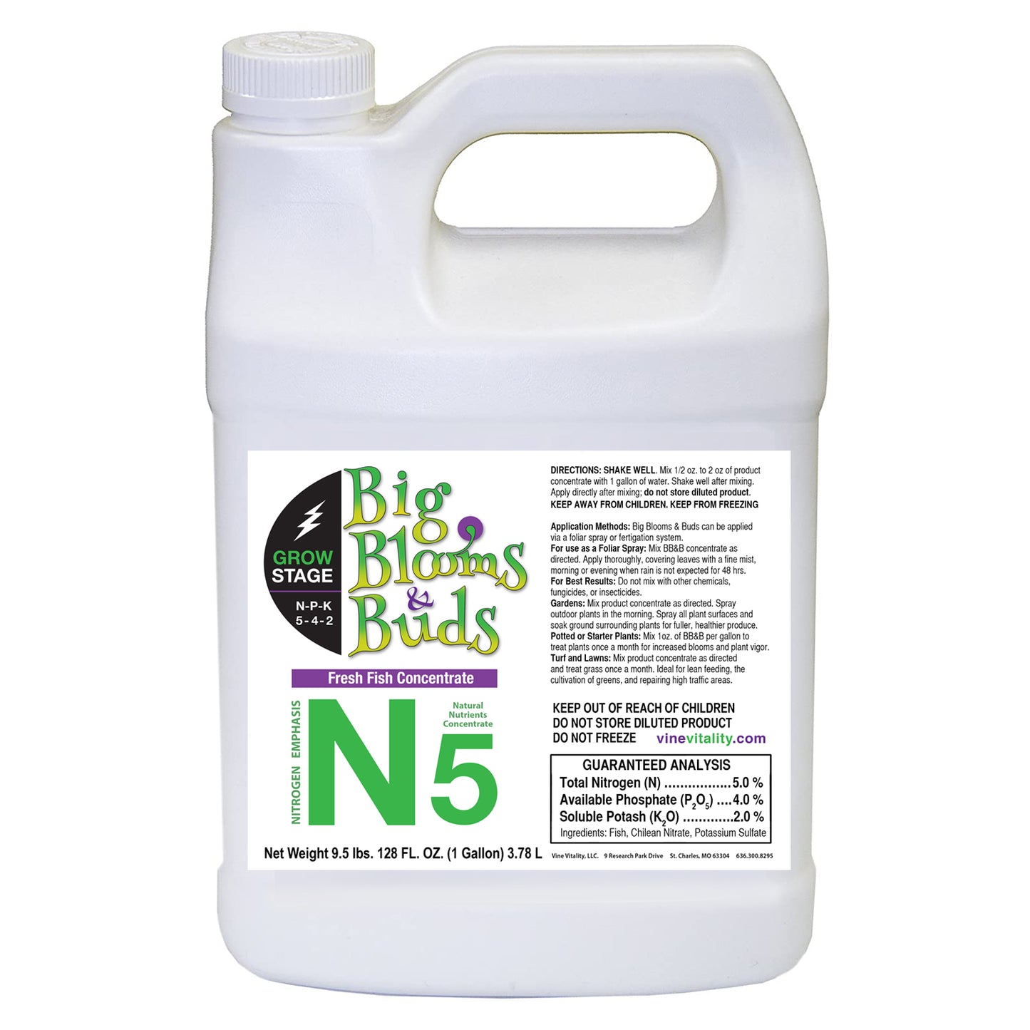 Big Blooms & Buds N5 Nutrient Rich Fresh Fish Concentrate 5-4-2