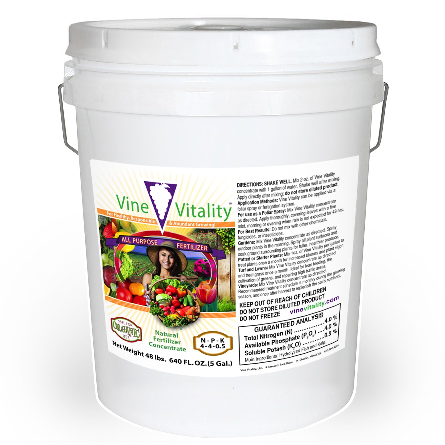 Vine Vitality All-Purpose Fish & Kelp Fertilizer Concentrate  4 – 4 – 0.5