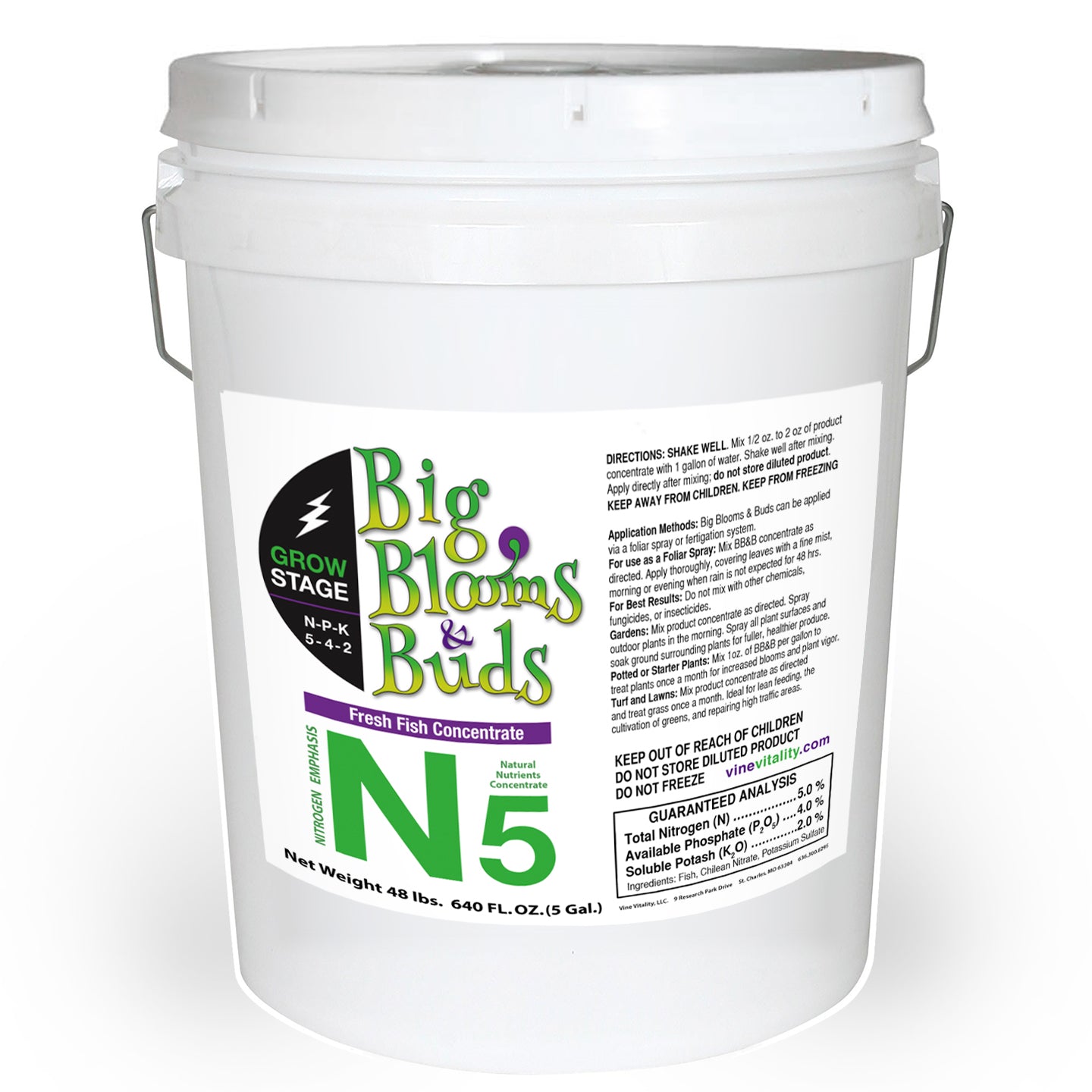 Big Blooms & Buds N5 Nutrient Rich Fresh Fish Concentrate 5-4-2