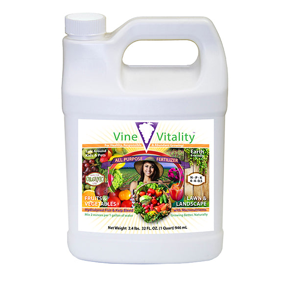 Vine Vitality All-Purpose Fish & Kelp Fertilizer Concentrate  4 – 4 – 0.5