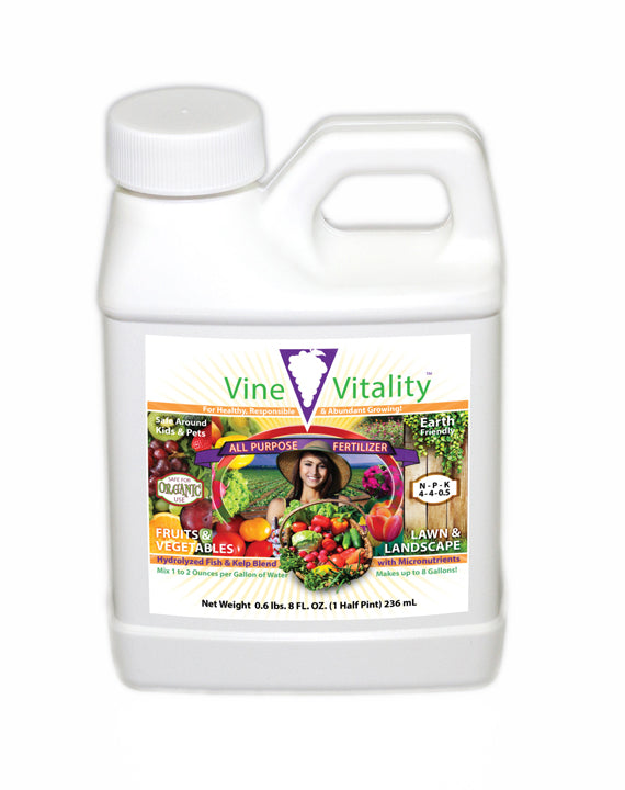 Vine Vitality All-Purpose Fish & Kelp Fertilizer Concentrate  4 – 4 – 0.5