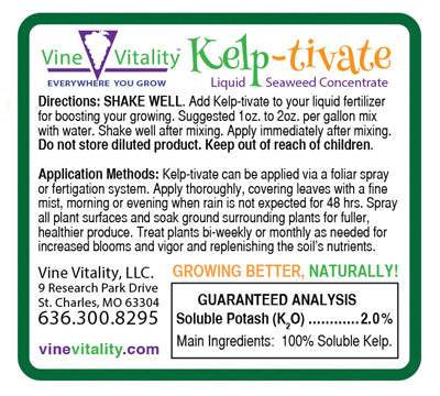 Vine Vitality KELP-TIVATE Liquid Seaweed Concentrate 0-0-2